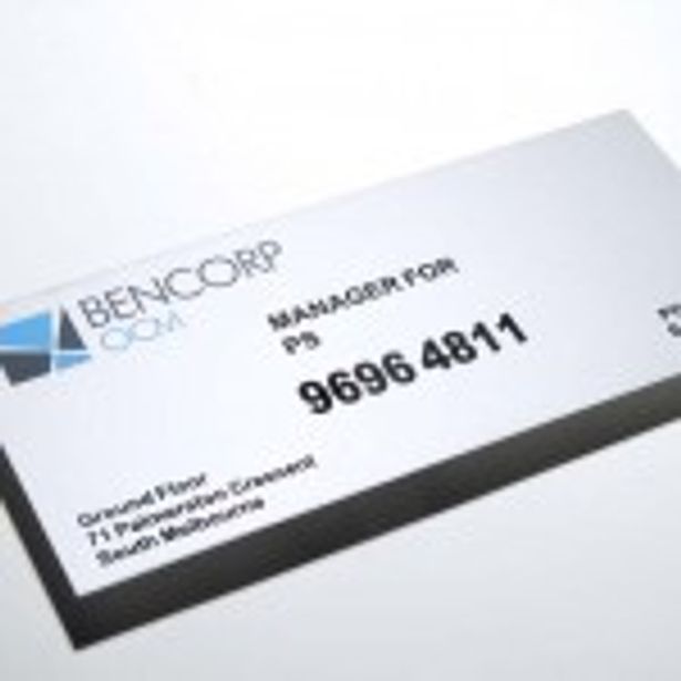 Newly printed calling cards